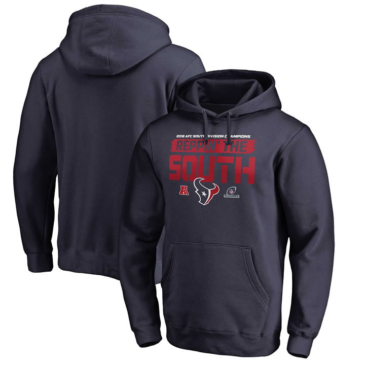 Men's Texans Navy 2018 NFL Playoffs Reppin' The South Pullover Hoodie